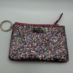 Kate Spade Glitter Ball Key and Card  Holder